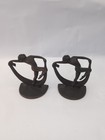 Bookends  Art Deco Bronze Pair Of Women W Scarf Dancing Vintage 1920 S Office