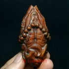 3 Inch Old Boxwood Hand Carved Buddha Hand Statue Netsuke Decoration Collectable