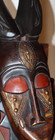 Vtg Hand Carved African Tribal Mask Sleeping Horned Ghana Large 18 5 x 7 5 