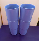 Tupperware Lot Of 4 New Tumblers   18 Oz Table Top Country Blue Stackable