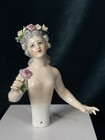 Rare Antique German Dressel   Kister 4 3 4    Half Doll Pin Cushion - Damaged