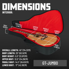 Gator Cases Transit Series Jumbo Acoustic Guitar Gig Bag Charcoal Black Exterior