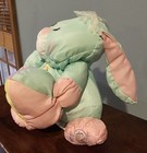 Vintage Fisher Price Puffalump Mint Green Bunny Rabbit Easter Egg Plush 1988
