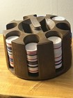 Vtg Mcm 60s Es Lowe Poker Chip Carousel Caddy Dispenser Made In Usa