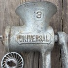 Vintage Universal Lf c  3 Food meat Grinder Hand Crank Table Mount  Made In Usa