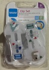 Mam Pacifiers Clip Set whale   Koala Bear 2 Clips 0  Months Blue Green New