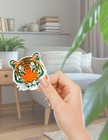 Tiger Head Bright Die Cut Vinyl Stickers Set Scrapbooking Laptop Waterbottle
