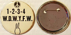 Original 1960s Vietnam War Protest Pin 3  Large Rally Button Nos