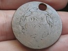 1840-1843 Braided Hair Large Cent- Petite Head  Holed For Necklace