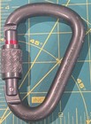Petzl Attache Locking Carabiner Round Screw Lock Pear Shaped Military Green