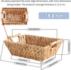 Large Handcrafted Water Hyacinth Wicker Basket With Wooden Handles For Storage