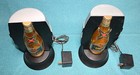 2 Rare Vintage Miller Genuine Draft Beer Motion Bottle Lighted Keg barrel Sign