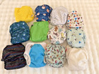 Lot 12 Unisex Baby Cloth Diapers Snap Aplix Pocket Covers Pampers Mama Koala  