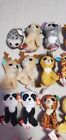  2- Lot Of 22 Ty Beanie Mini Boos Collectibles Plush Seal Lion Tiger Deer Owl Ko