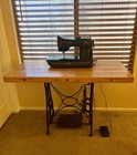 Sewing   Craft Table With Vintage Sewing Base   sewing Machine Not Included 