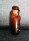Antique Label  Amber Glass Apothecary Bottle W t  Co Whitall Tatum