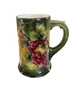 Antique 1903 Hand Painted Limoges Porcelain Tankard Antique Mug Grapes Large