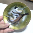 Norman Brumm Robin Bird Enamel Over Copper Plate 6 Inch