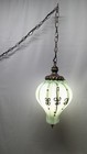 Vintage 60s 70s Mid-century Ceiling Light Lamp Swag Glass Hot Air Balloon Retro