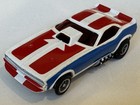 Aurora afx Plymouth    cuda Funny Car  Ho Slot Car White red blue  1-owner 