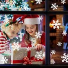 135pcs Christmas Window Clings Snowflakes Window Decals Static Window Stickers F