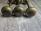 Vintage Antique Brass Door Knobs   Spindles  Lot Of 3 Aged Patina Arch Salvage 