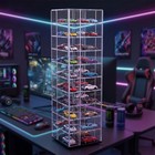 40 Slots Acrylic Spinning Display Case For 1 64 Diecast Cars Dustproof Organizer