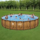 Coleman Power Steel 22  X 52 Round Above Ground Pool Set Steel Frame With Pump