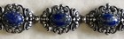 Antique Hand Wrought Italian 800 Silver   Natural Blue Lapis Bracelet Peruzzi 