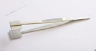 Lampworking Mash Tweezers With 1  X 1  Pad Stainless 8 Inch