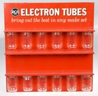 Vintage Rca Electron Tubes Metal Glass Jar Advertising Display Radio Tv Sign Old