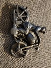 Vintage Cast Iron Toy Policeman Riding A Motorcycle   6 