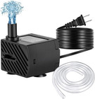 80gph 3w Mini Submersible Water Pump For Aquariums  Fish Tank  Pond  Fountain   