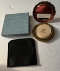 Vintage New In Box Stratton Black Gold Metal Compact Nal Flag Logo W Case
