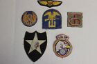 Lot Of 6 Various Vintage   Ww Ii U  S   Military Patches Free Shipping