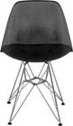 Leisuremod Carey Modern Eiffel Base Molded Dining Side Chair  transparent Black 