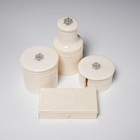 Barbara Walters Estate Personal Vanity Set Monogrammed Bw Bakelite Celebrity 4pc