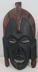 Pair Of African Tribal Tiki Mask Carved Wood Wall Hanging Decor 8  H 4 5 W