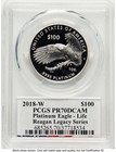 2018-w Proof Platinum Eagle 1 Oz Reagan Legacy Series Michael Reagan Pcgs Pr70
