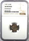 1797 Draped Bust Half Dime H10c - Certified Ngc Au Details - Rare Key Date Coin 