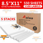 1000 Value 8 5  X 5 5  Half Sheet Self Adhesive Shipping Labels 2 Per Sheet