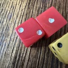 Lot Of 6 Vintage Bakelite Dice - Red And Butterscotch 5 8 
