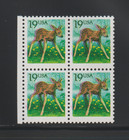 Us Efo Error Stamps  2479 Deer Fawn  Red Color Shift Block 4  Mnh