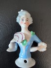 2 Antique Porcelain German Half Dolls   To Be Made Into Pin Cushions Vict  Era