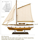 Sailingstory Wooden Sailboat Decor Sail Boat Model Ship Sailing Yacht For Home