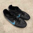 Vintage Nike Soccer Cleats Womens Size 9 Black Teal 458960-040