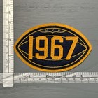 Vintage Cloth Patch Of Rugby Shape 1967 Prl Sew-on Appliqu  