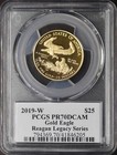 2019-w  25 American Gold Eagle Pcgs Pr70dcam Michael Reagan Legacy    coingiants   