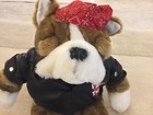 Dan Dee Plush Stuffed Bulldog Motorcycle Dog With Leather Jacket 18 