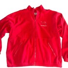 Disney Parks Christmas Mickey Mouse Holiday Red Fleece Sweatshirt Zip Jacket L